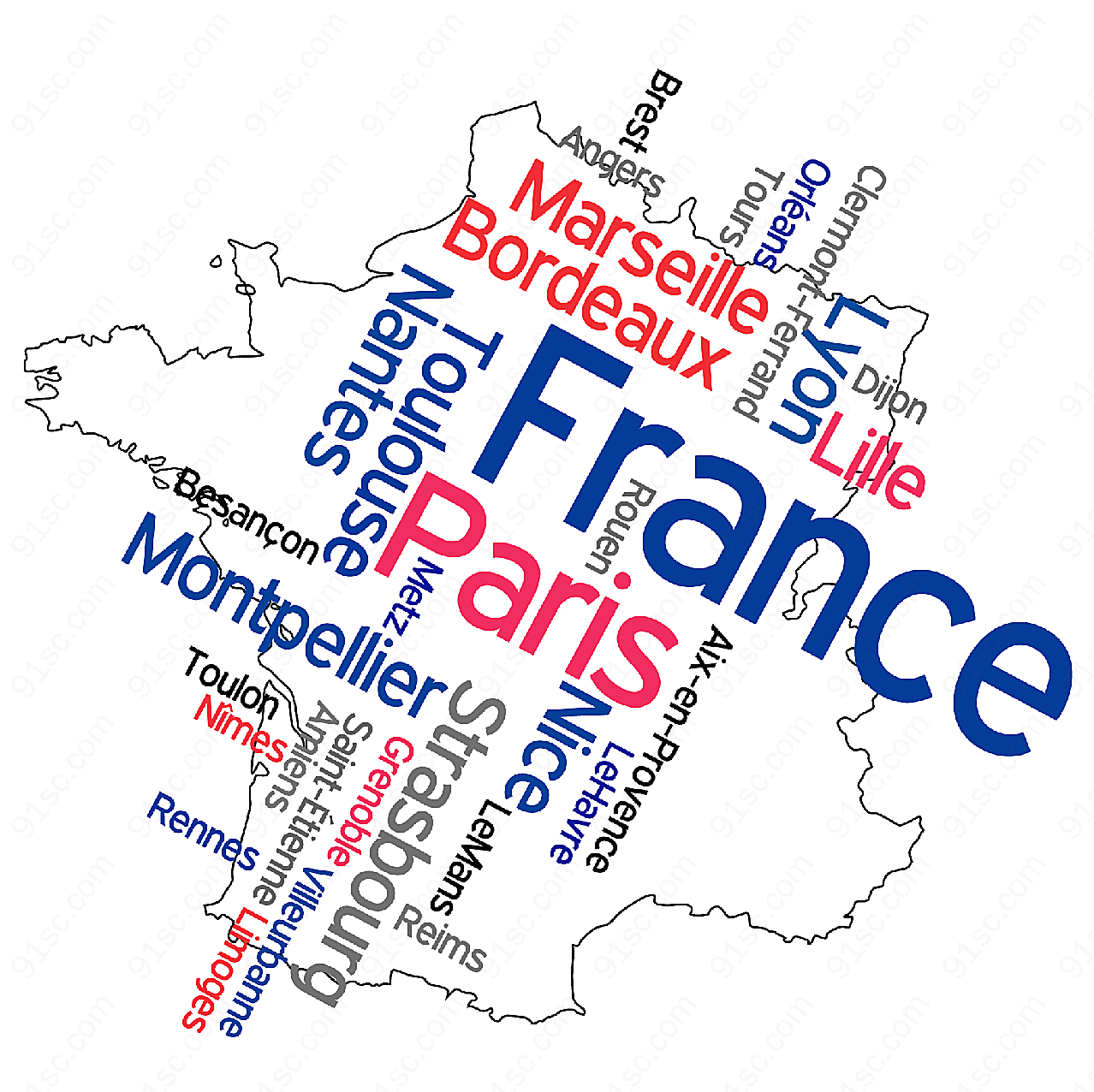 法国地图矢量矢量地图