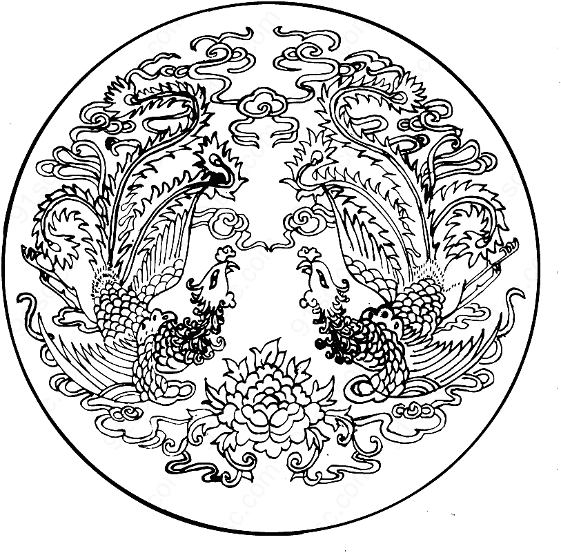 中国古典矢量凤凰_76矢量传统文化