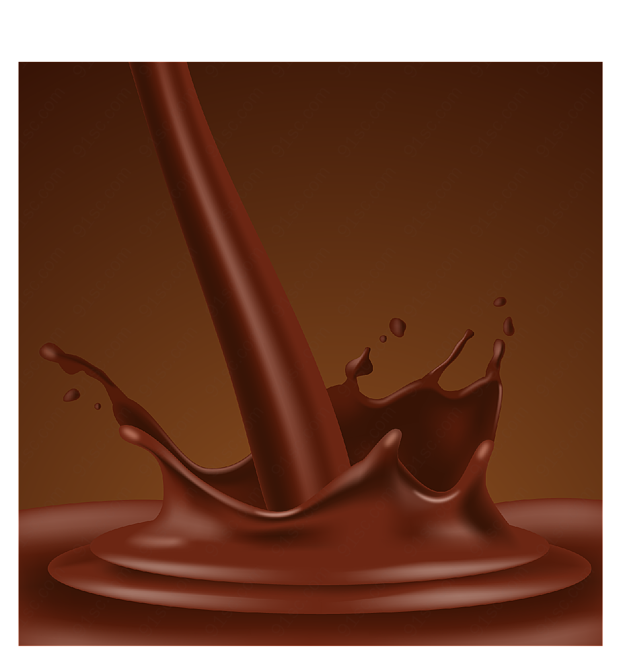 液态巧克力矢量美食