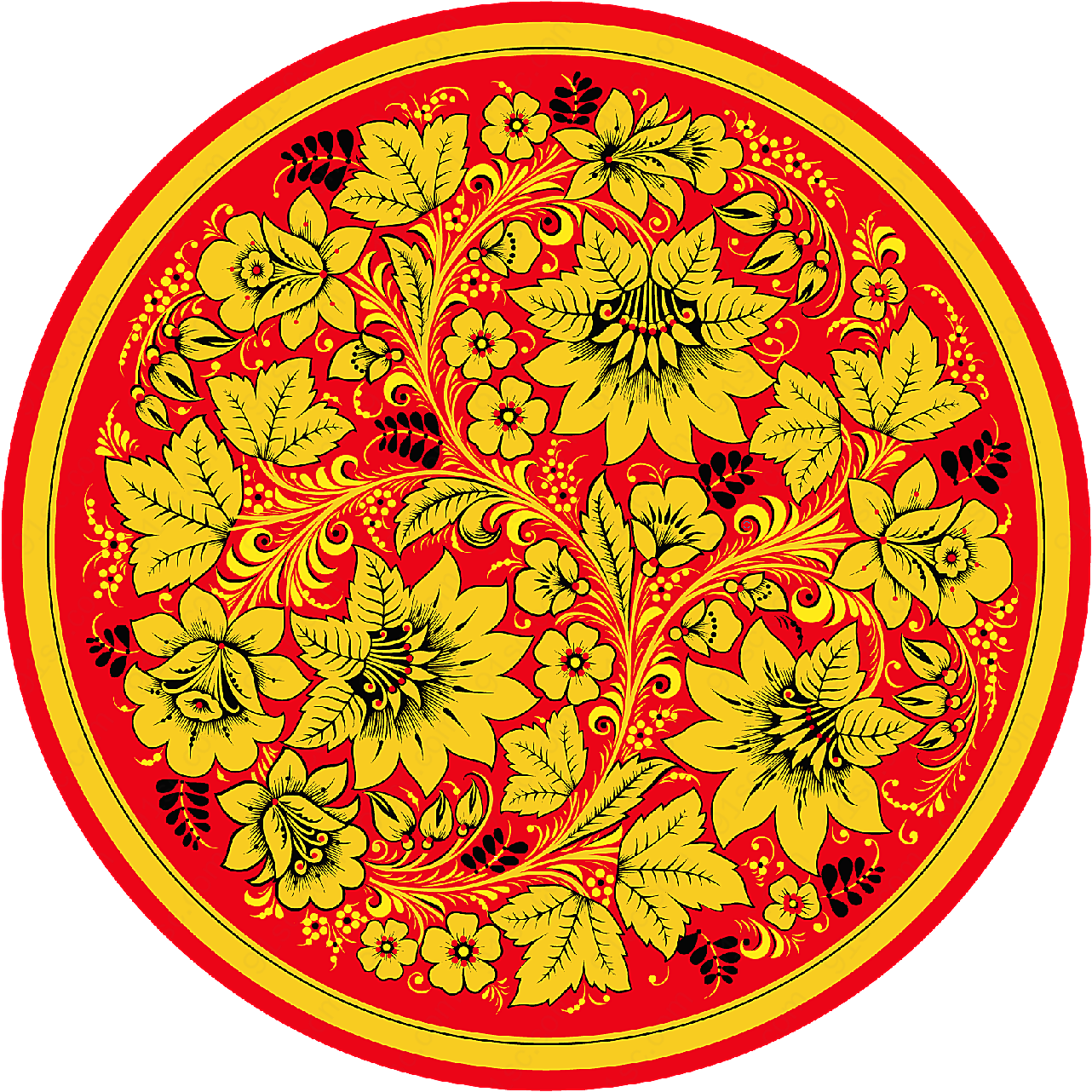 圆形古典花纹矢量传统