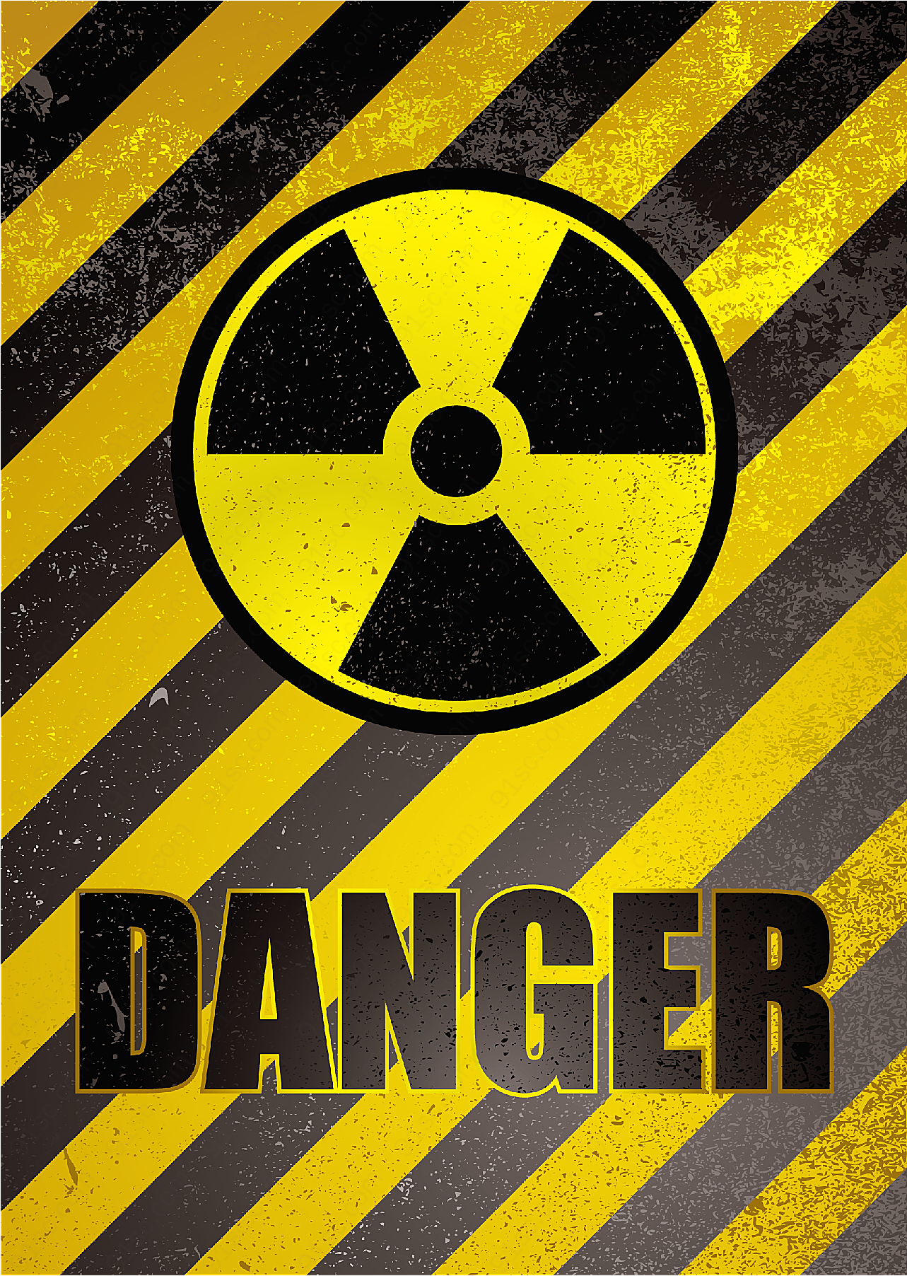 核危险警告牌矢量各类标识