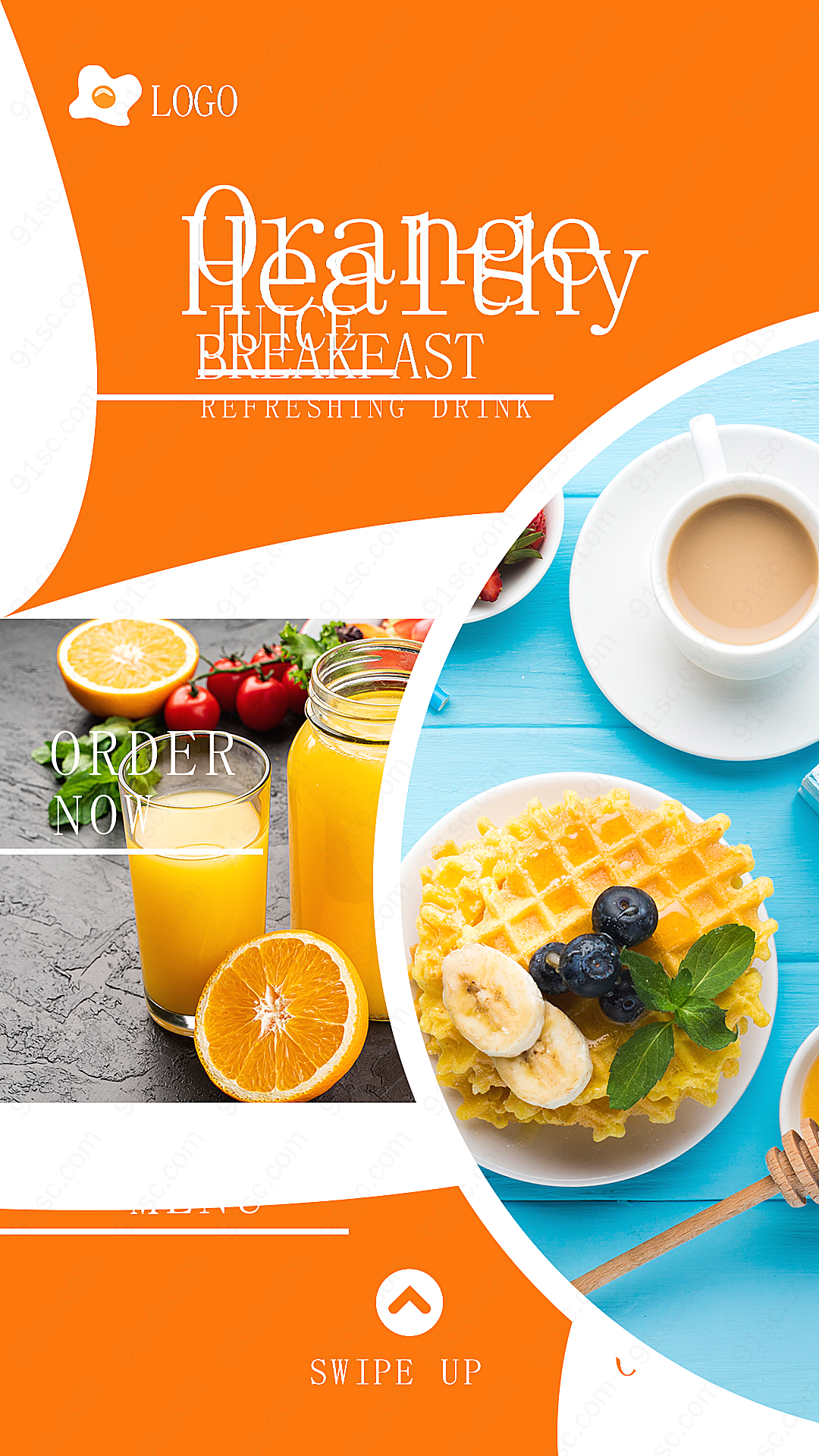 健康早餐h5模板APP