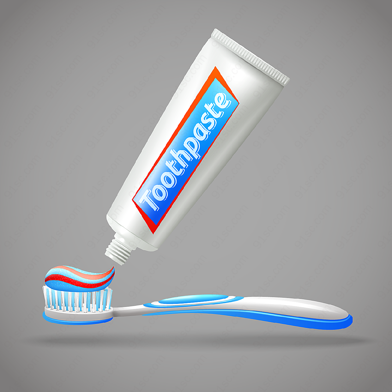牙膏牙刷矢量矢量生活用品