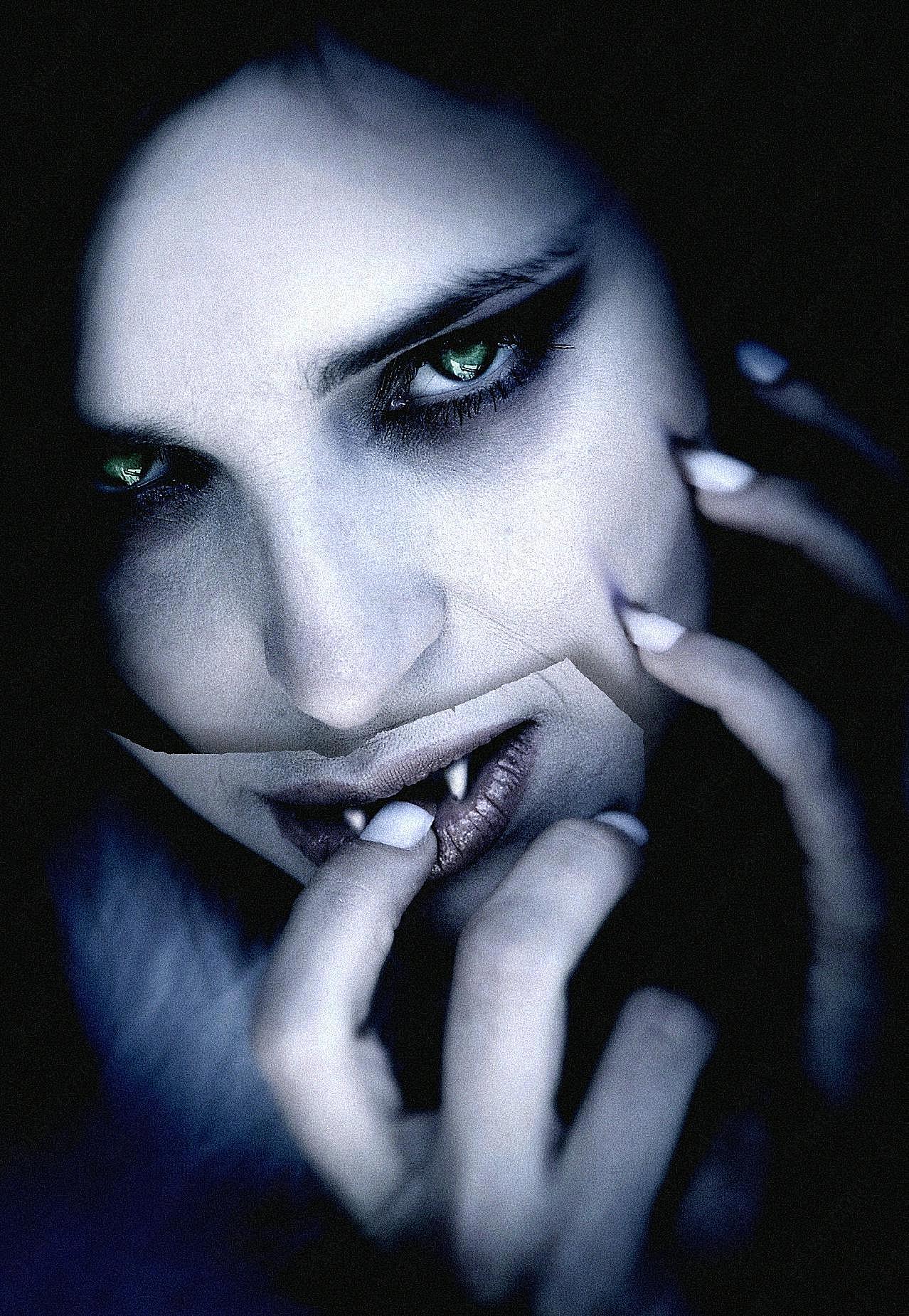 女吸血鬼恐怖头像图片摄影