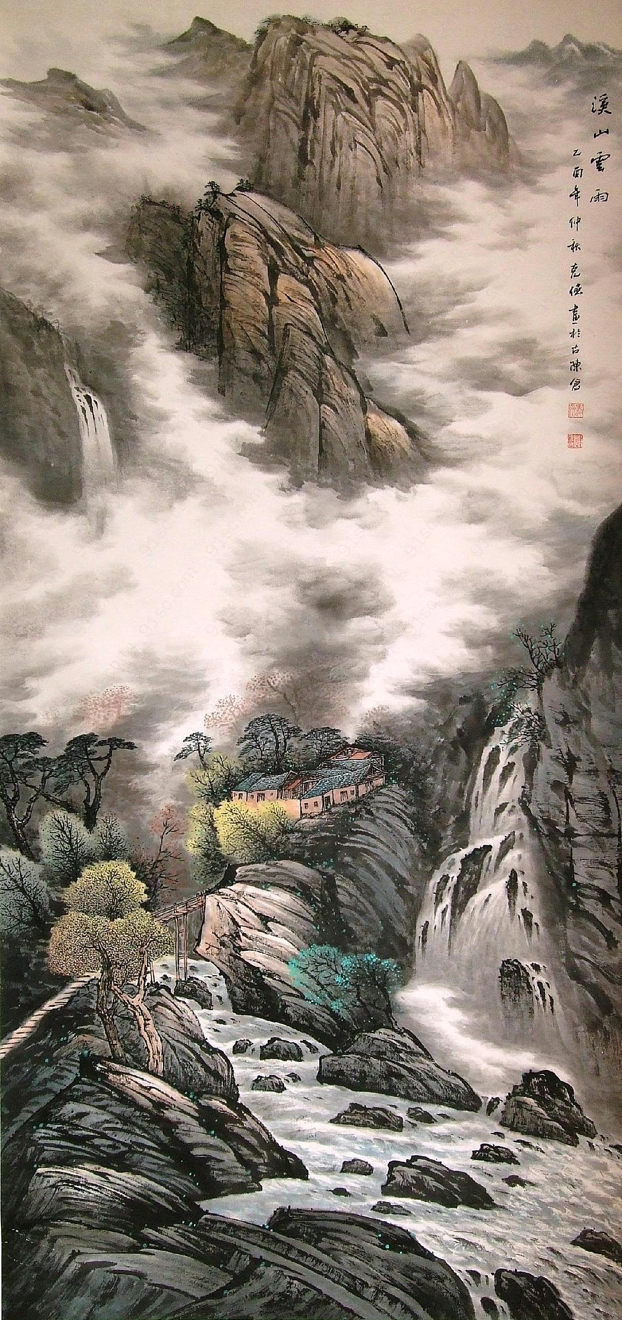 中国山水画图片山水图片