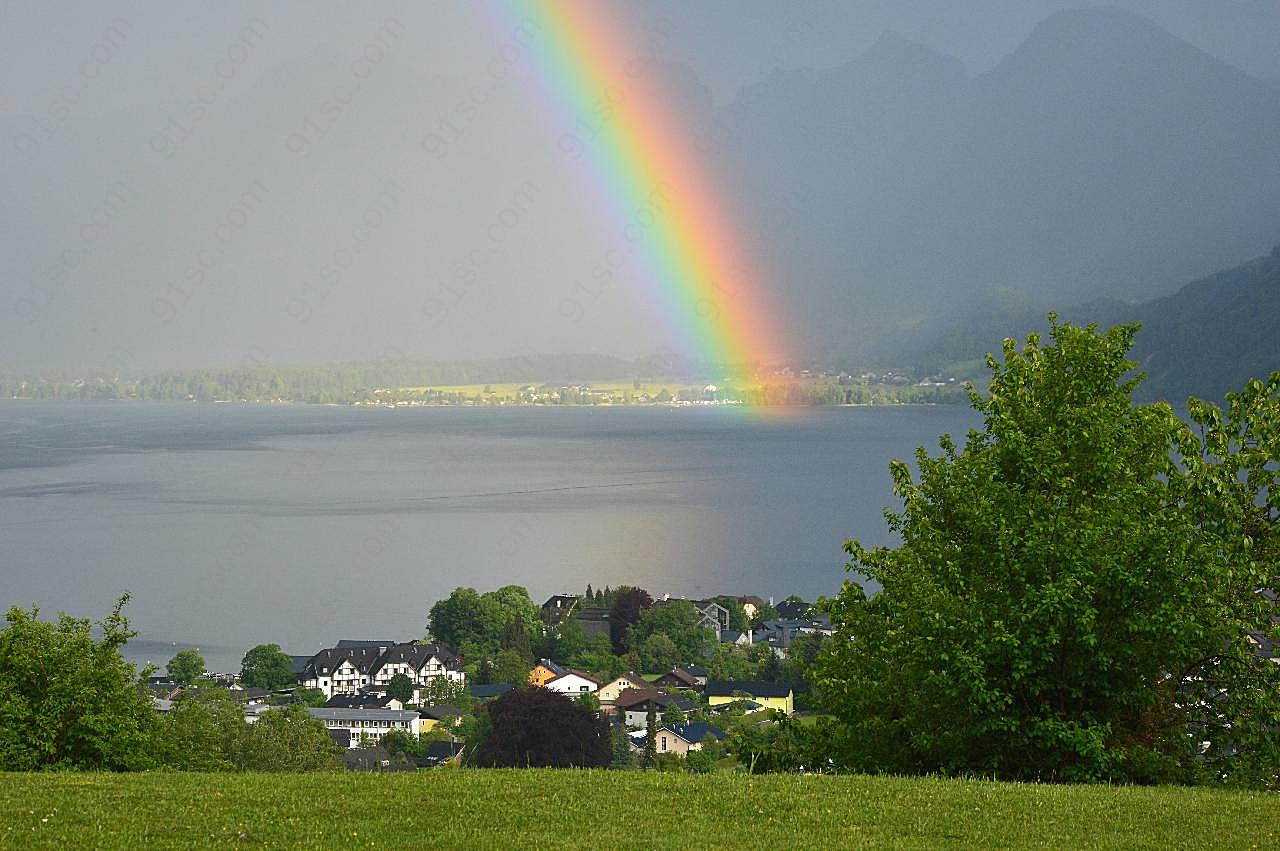 奥地利彩虹图片风景自然