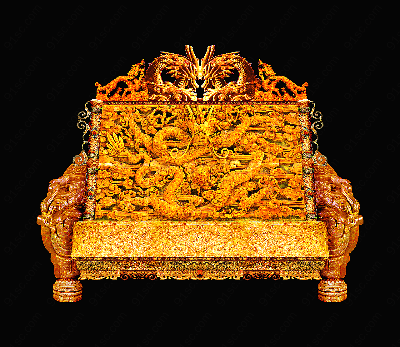 皇帝宝座龙椅摄影设计