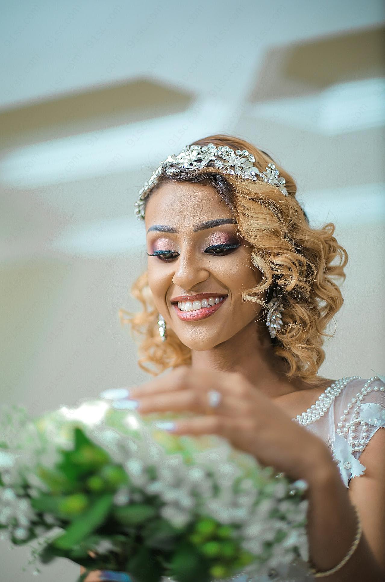 幸福新娘婚纱头像图片人物摄影
