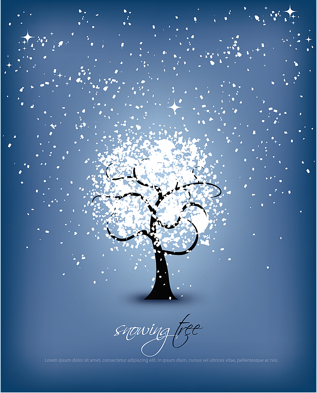 snowing_tree矢量潮流