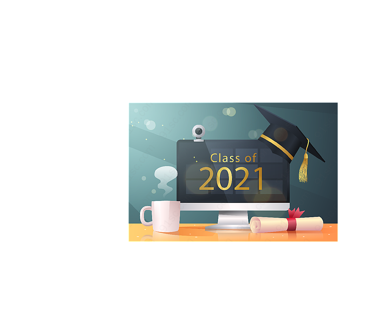 2021毕业季矢量素材矢量概念