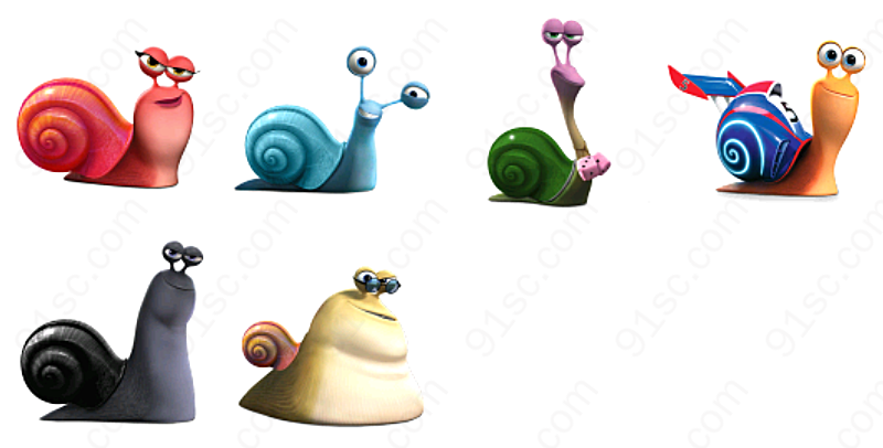 可爱蜗牛系列动物植物