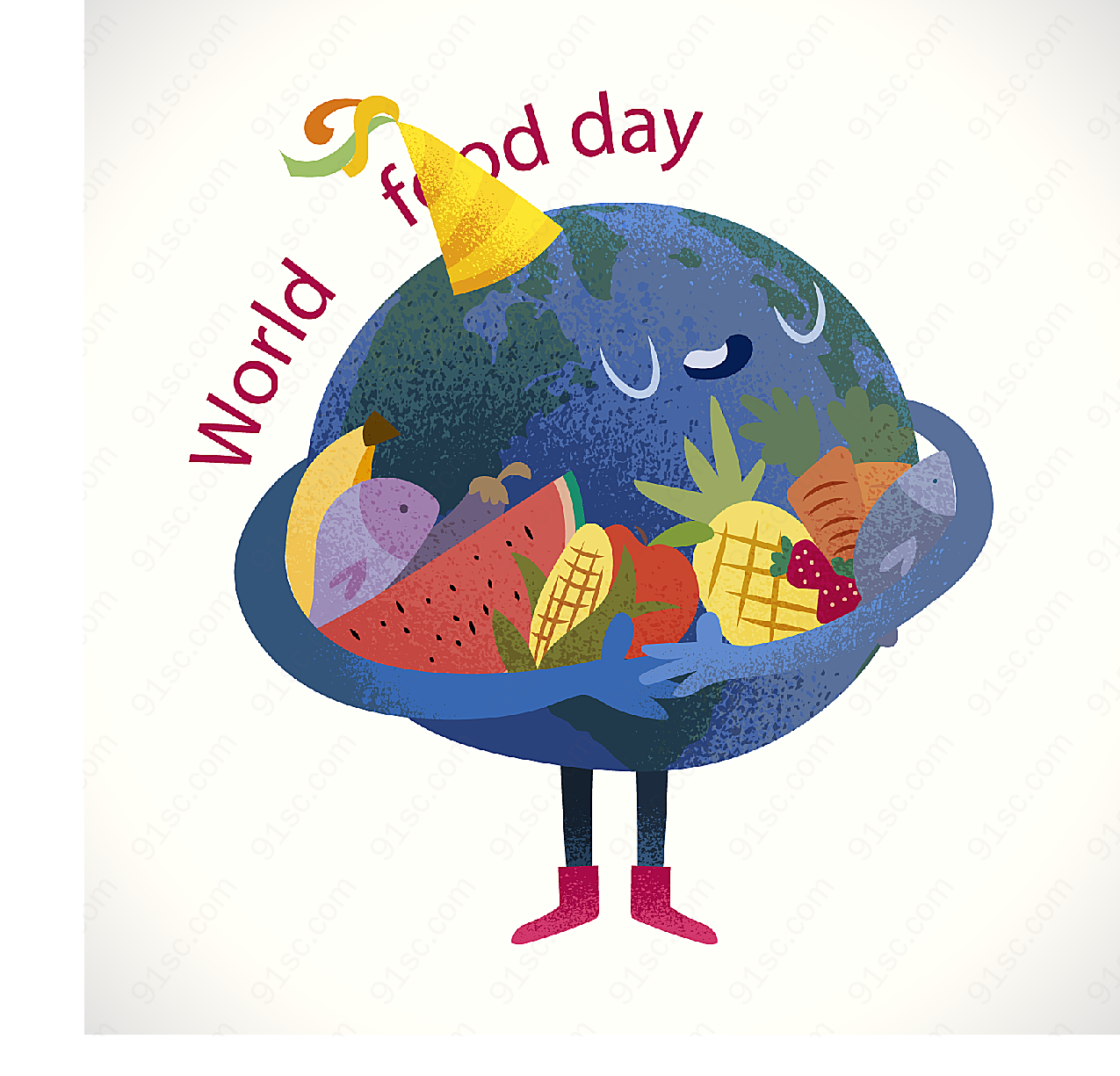世界粮食日怀抱食物矢量节日其它