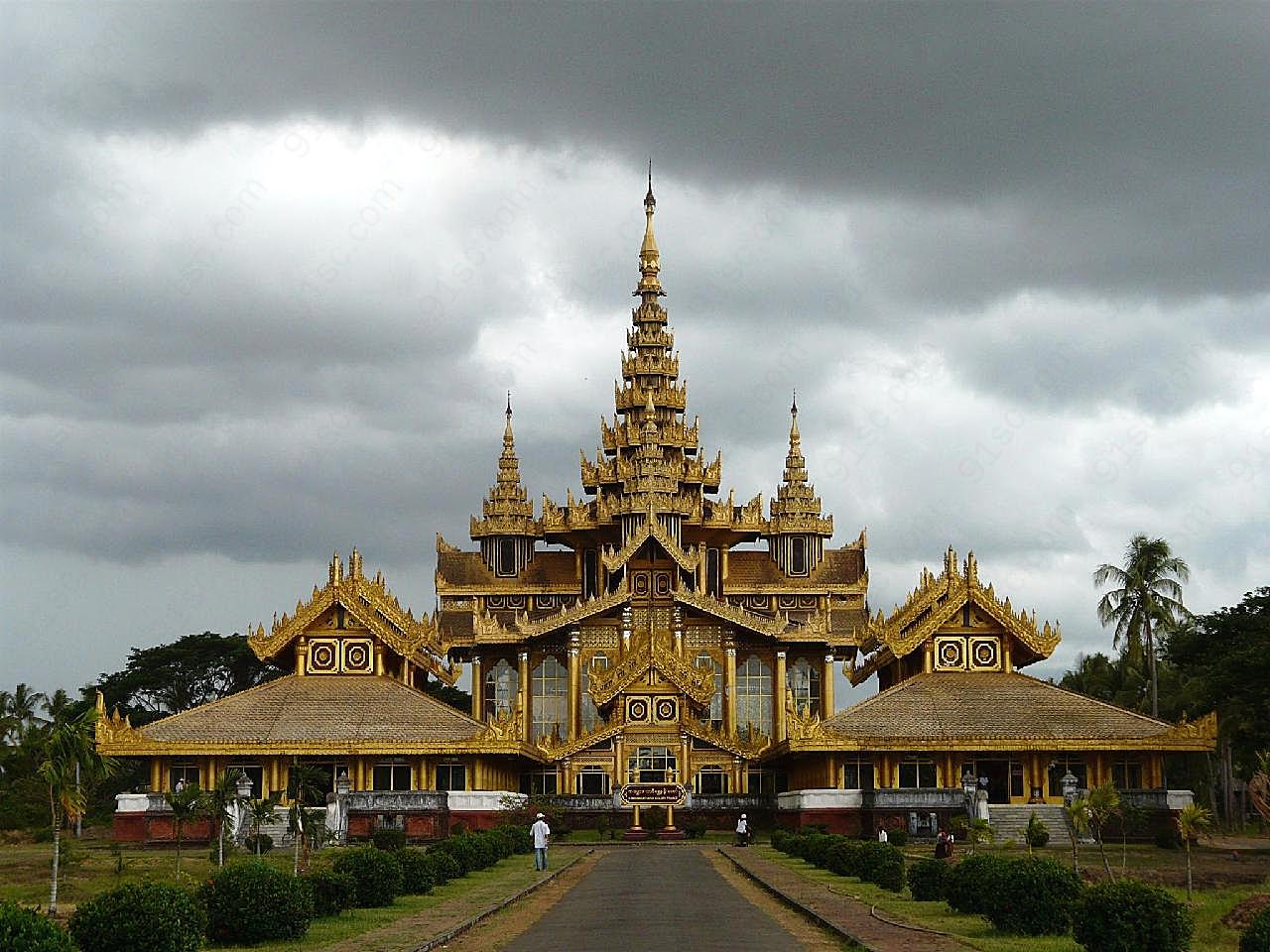 缅甸勃古皇宮图片特色建筑