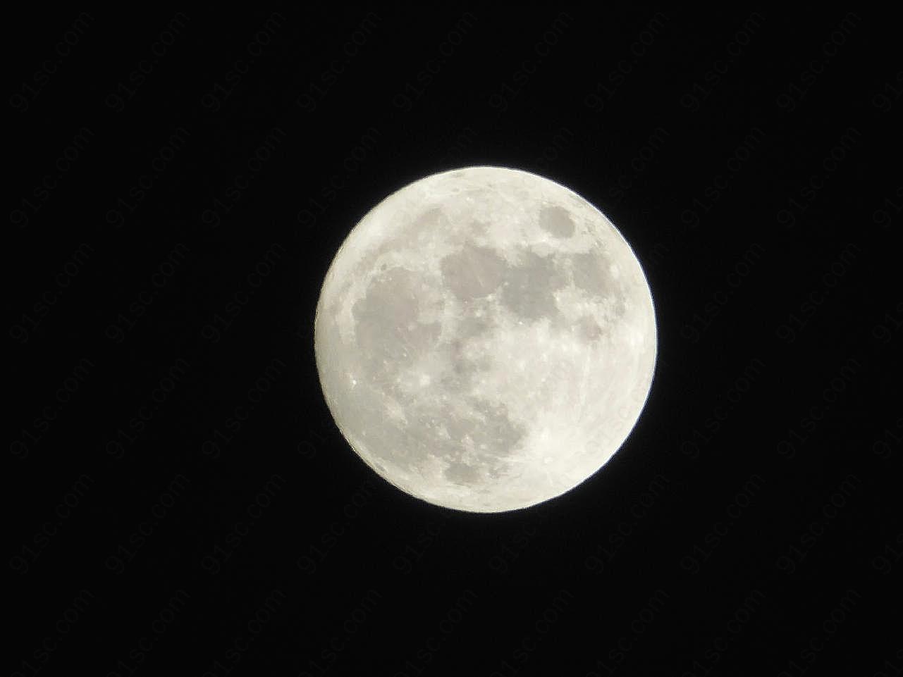 月亮满月摄影图科技高清