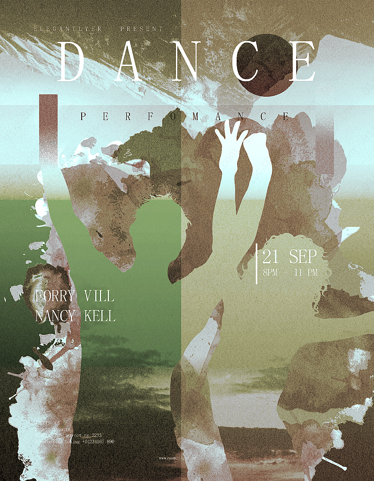 舞蹈艺术海报平面广告