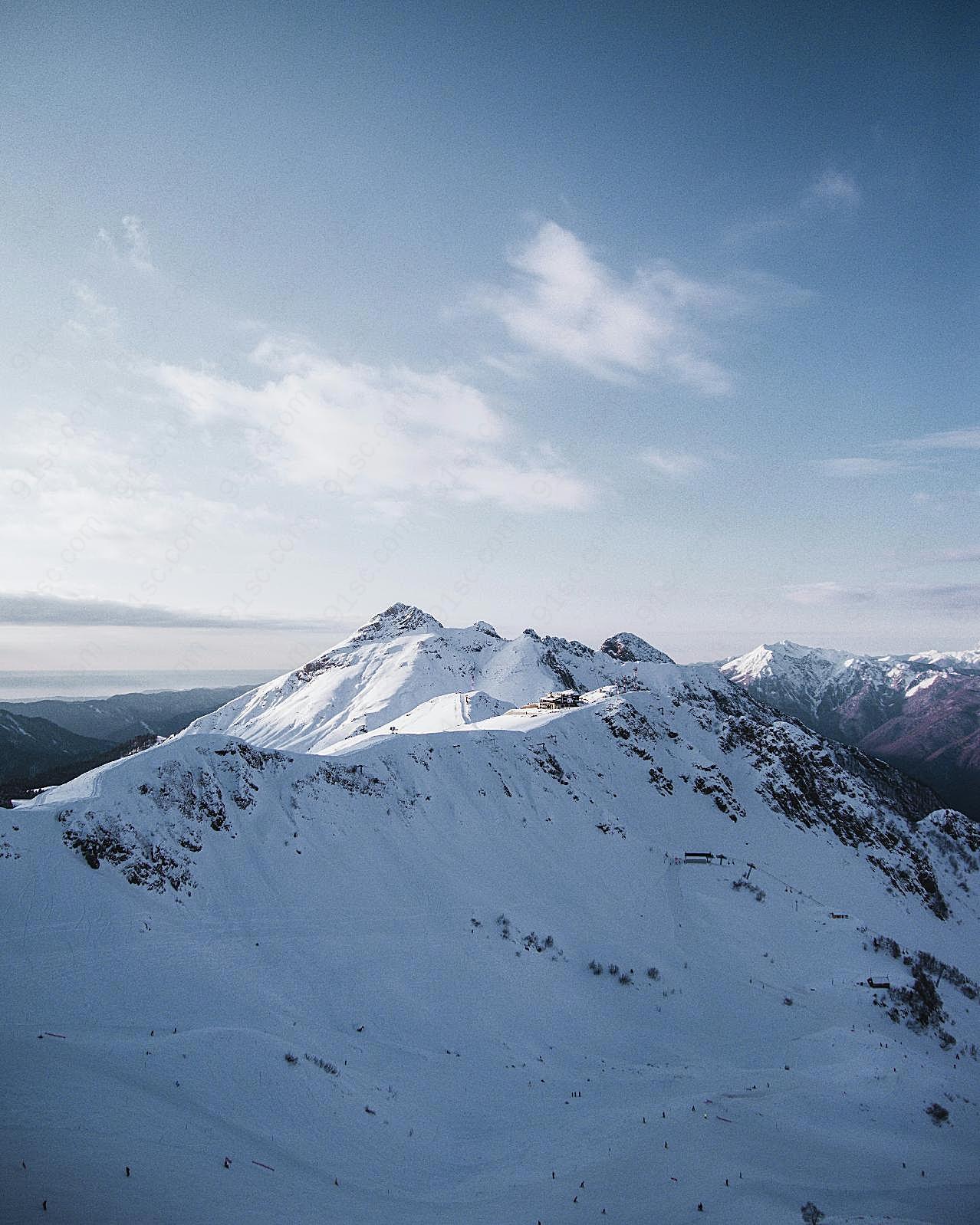 雪山山峰图片高清下载自然摄影