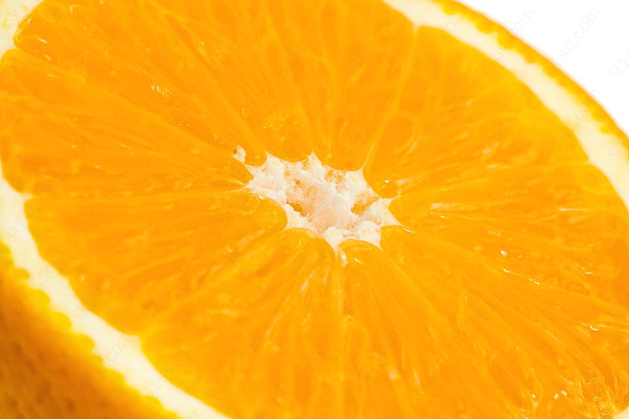切开的橘子水果