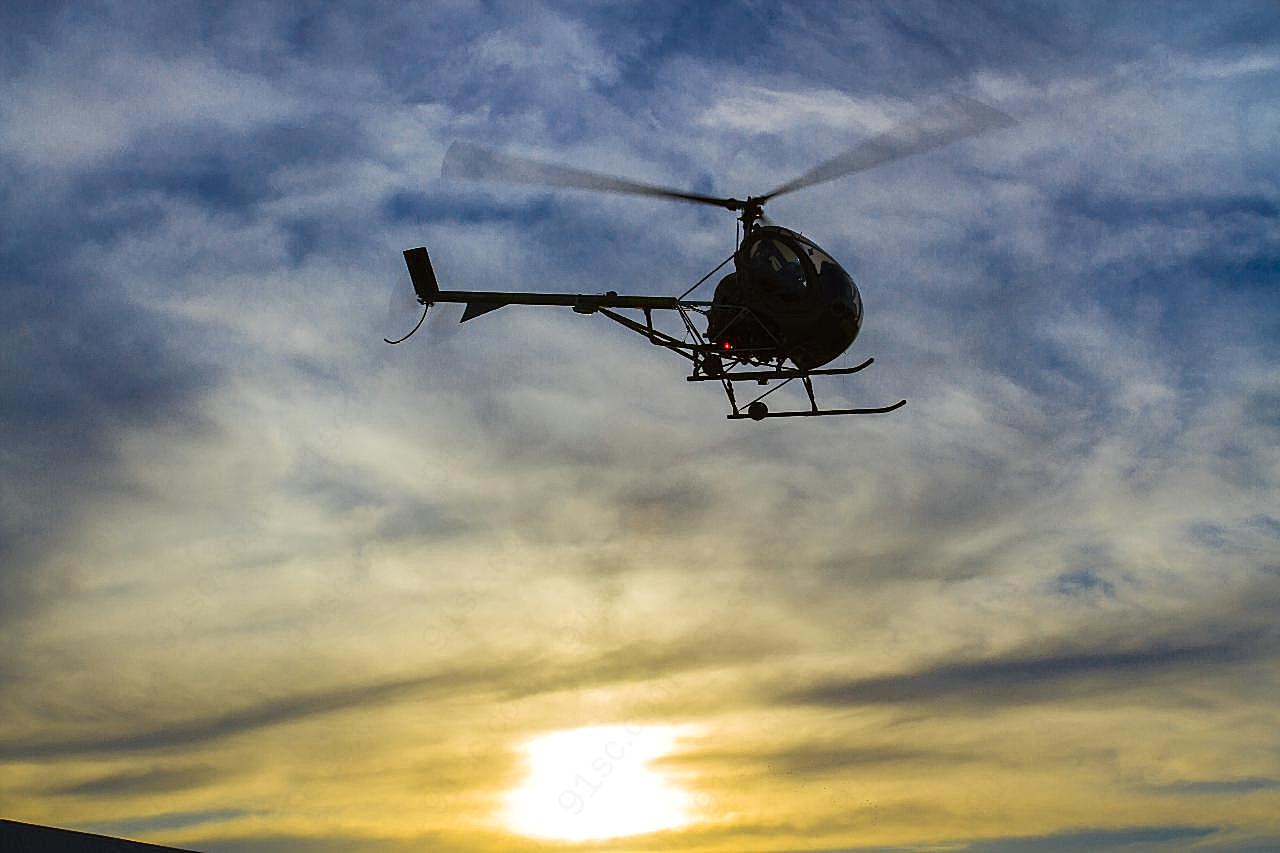 高空直升机图片摄影交通