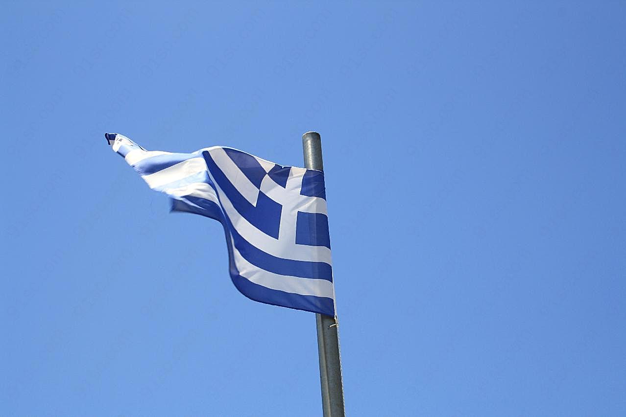 希腊国旗图片刺绣图案