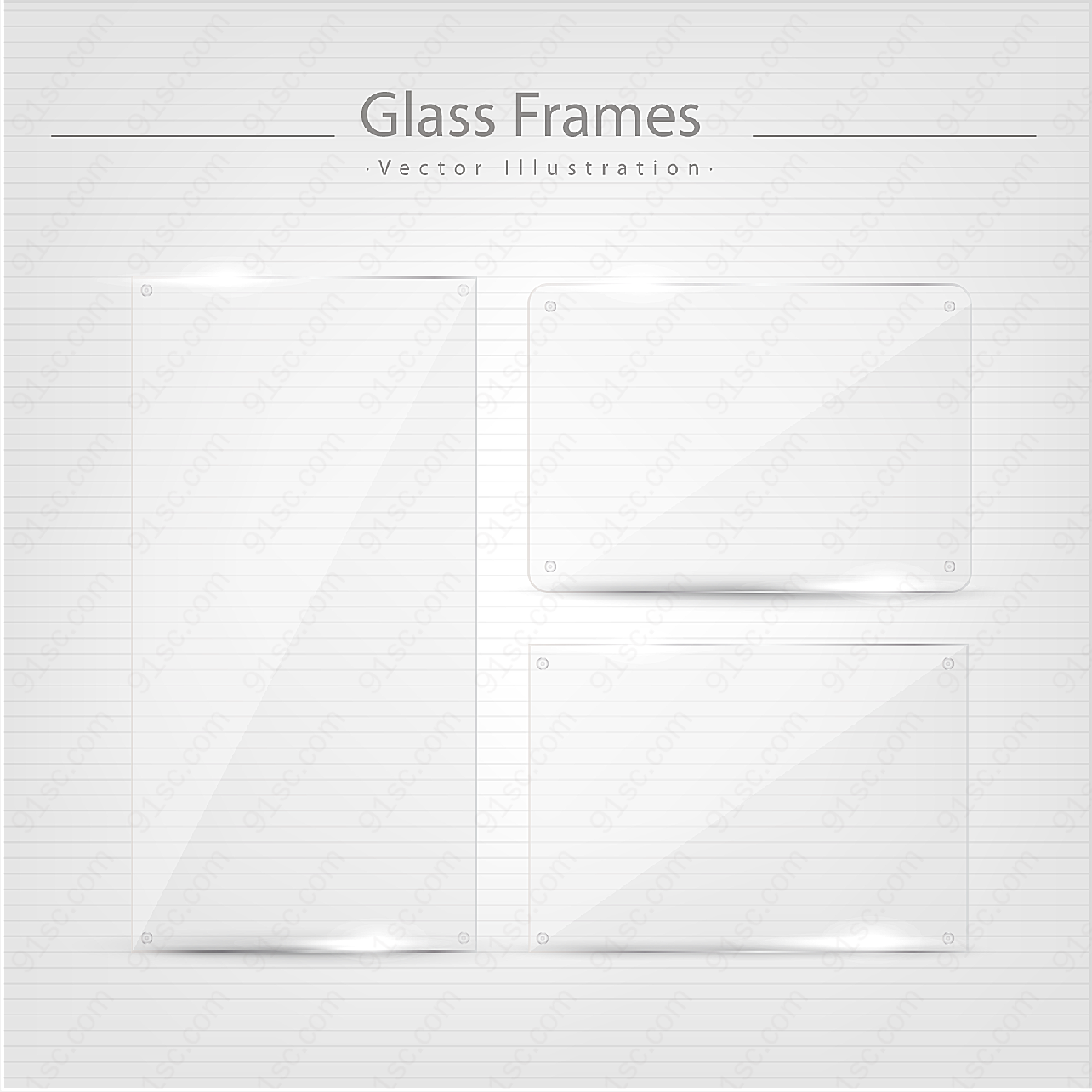 透明玻璃框架矢量材质