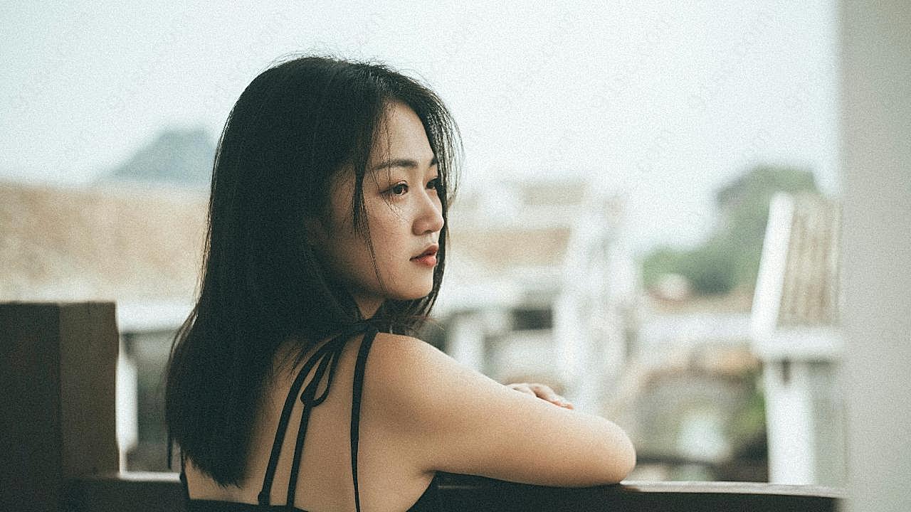 女生空气刘海清纯人物高清