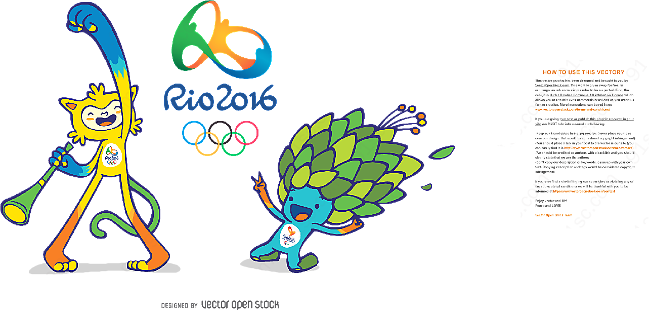 2016奥运会吉祥物矢量体育运动