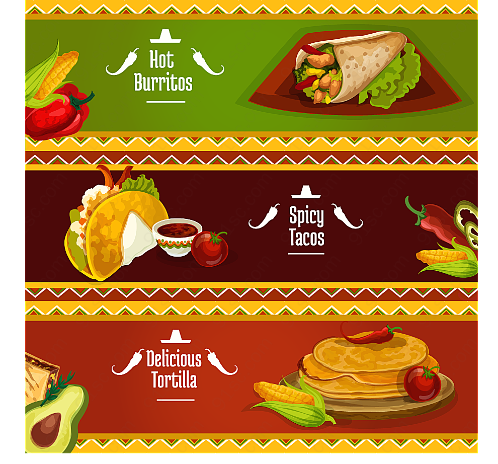 食物banner图案平面广告