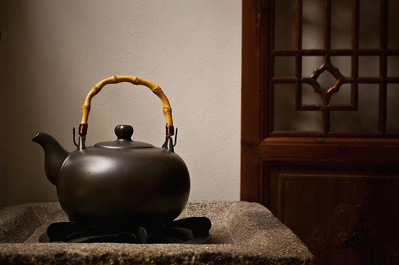 紫砂茶壶图片生活用品