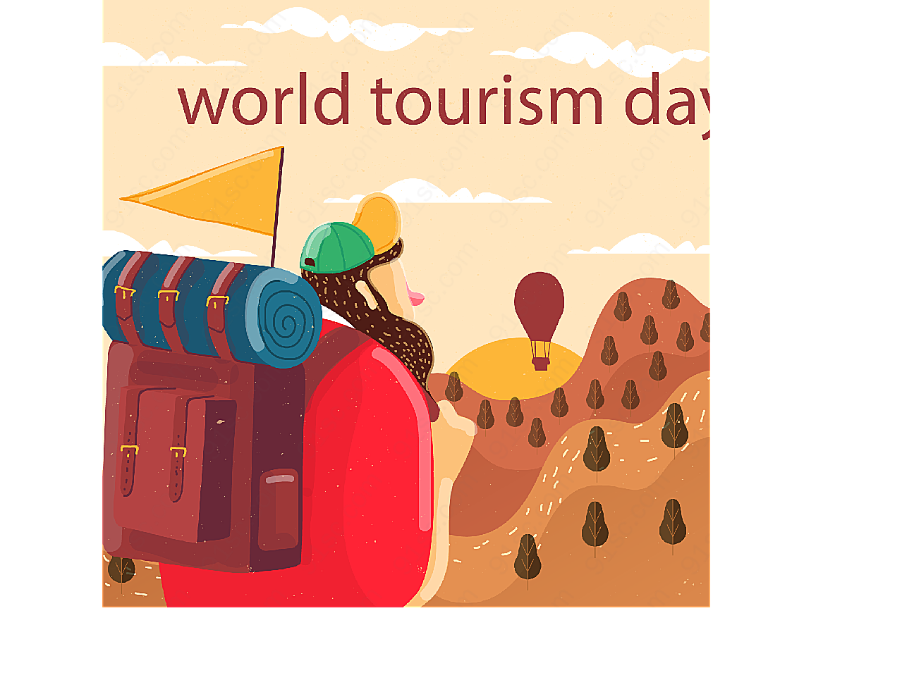 世界旅游日背包客其它矢量节日其它