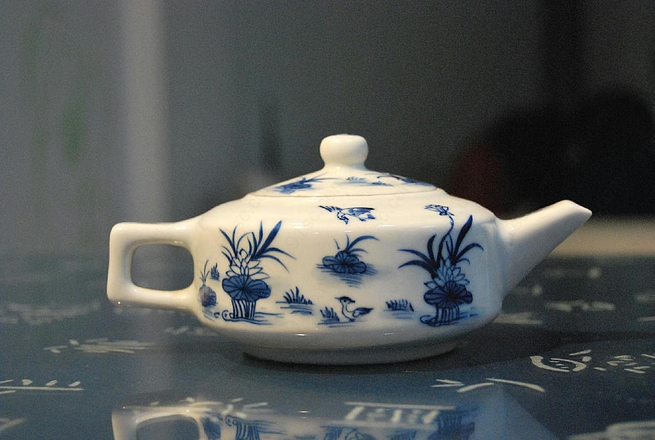 高清茶壶瓷器图片下载民族工艺品