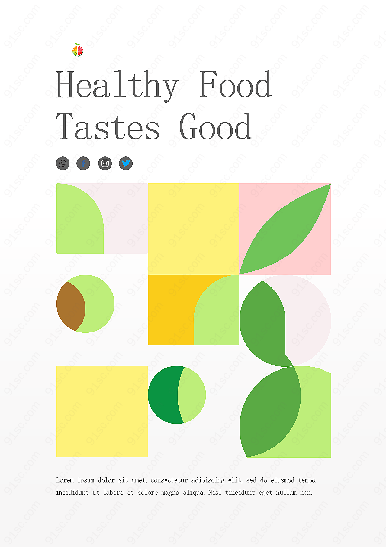 健康食物创意海报平面广告
