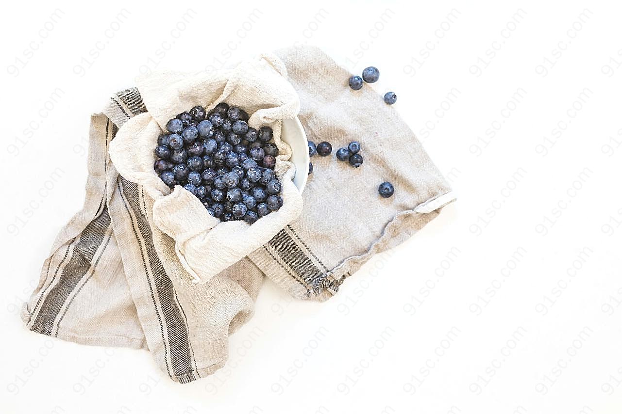 新鲜蓝莓果摄影图生物高清