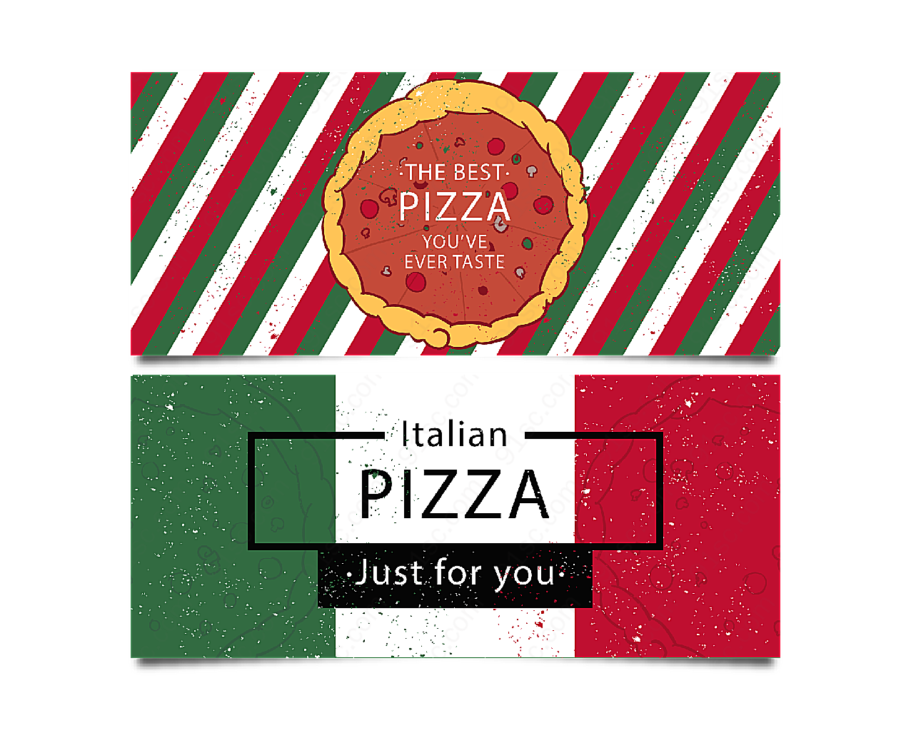 披萨元素banner平面广告