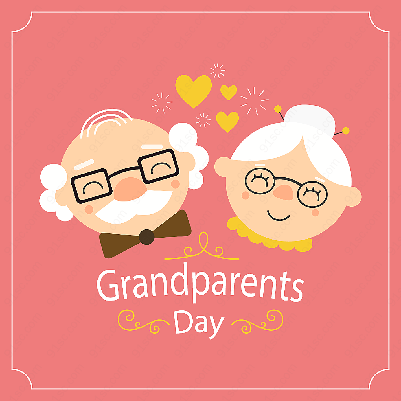 可爱祖父母节其它矢量节日其它