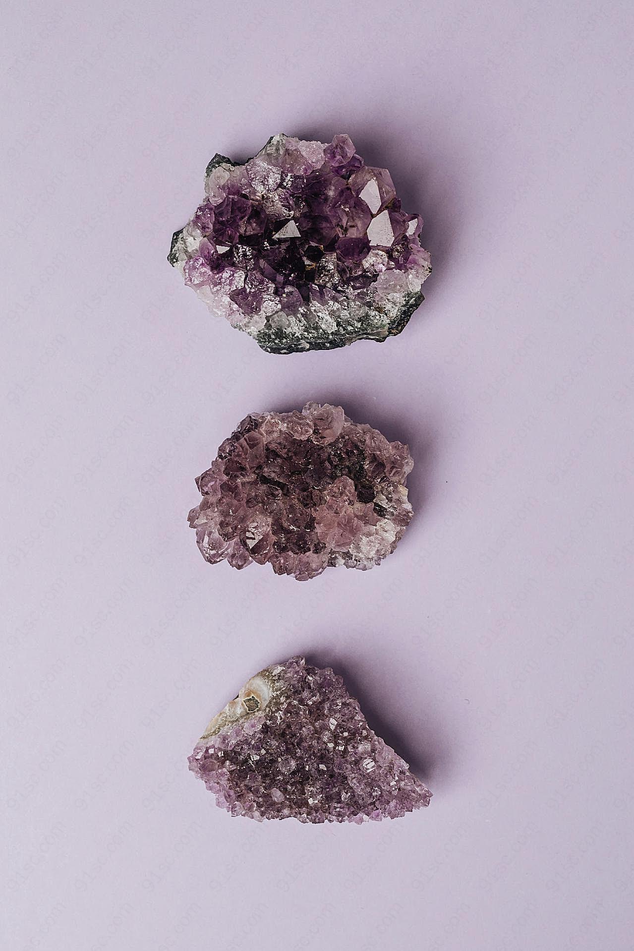 天然紫水晶图片摄影