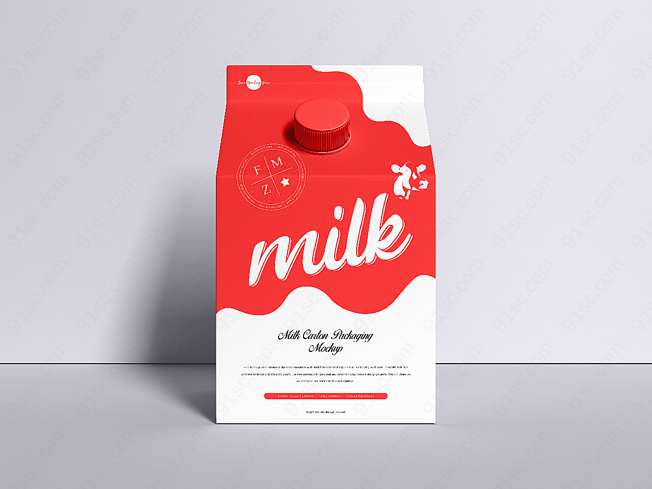 牛奶盒包装样机包装设计