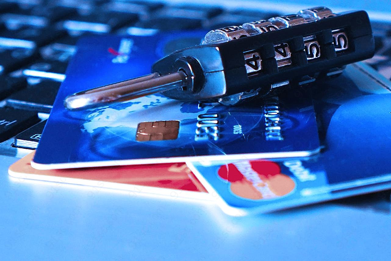 信用卡和锁商务金融