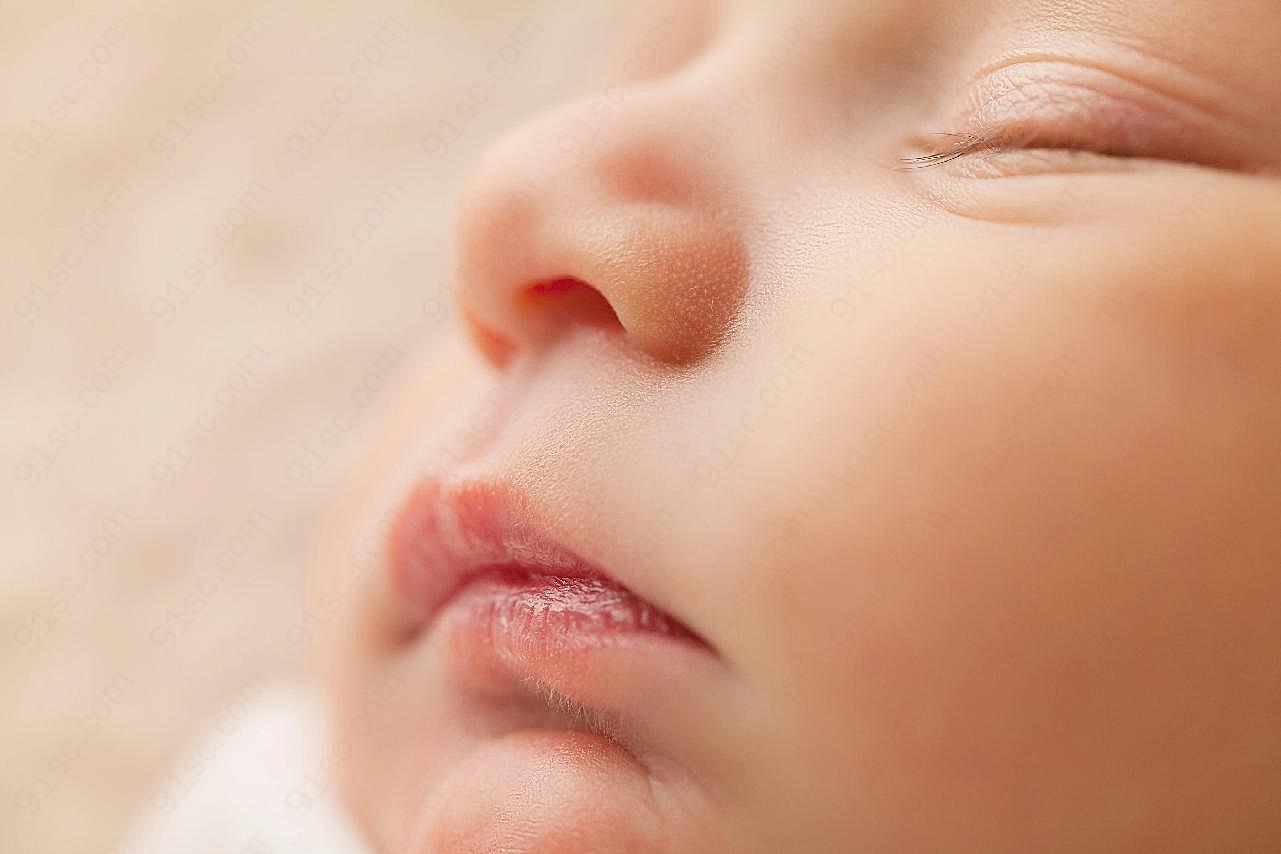 外国婴儿侧脸头像图片高清摄影