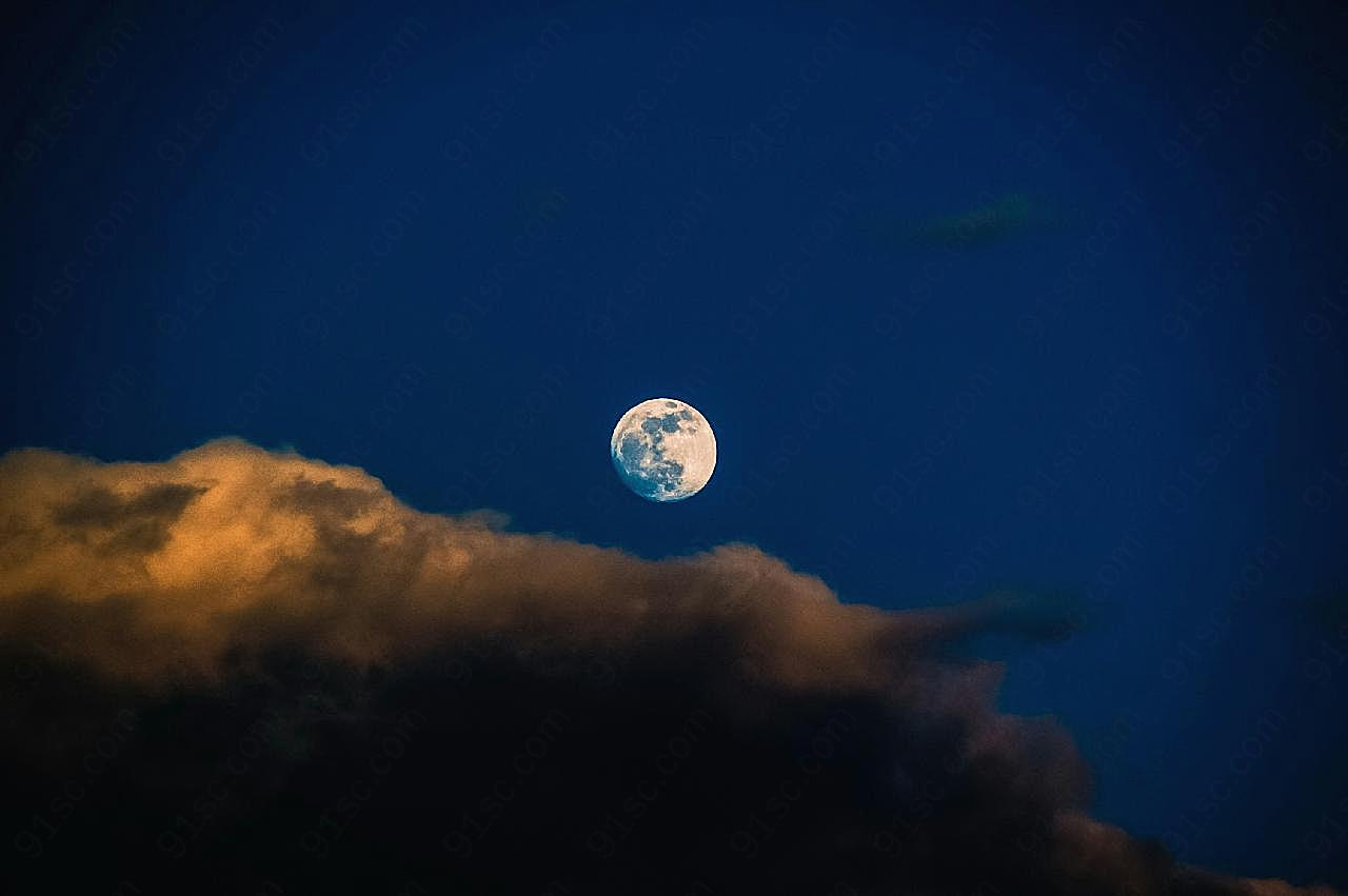 满月夜空图片科技