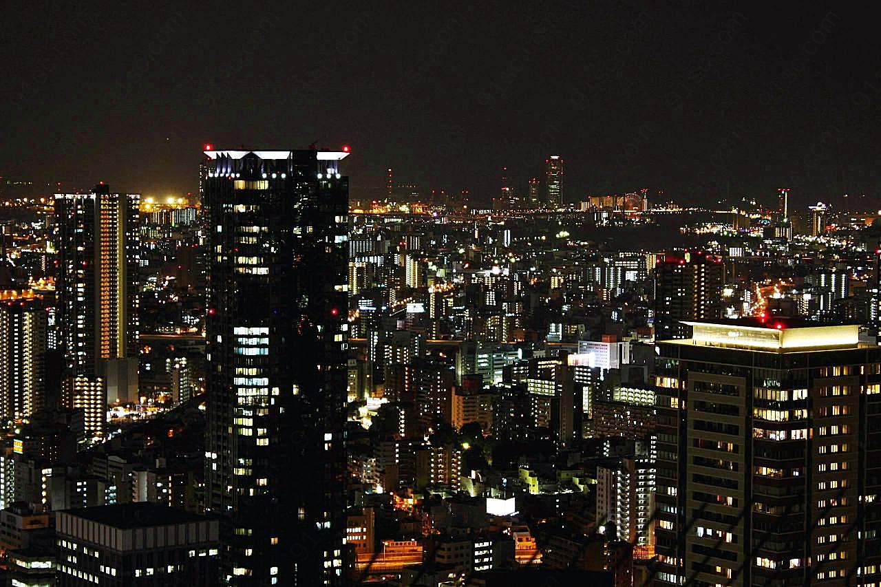 现代城市夜景图片空间