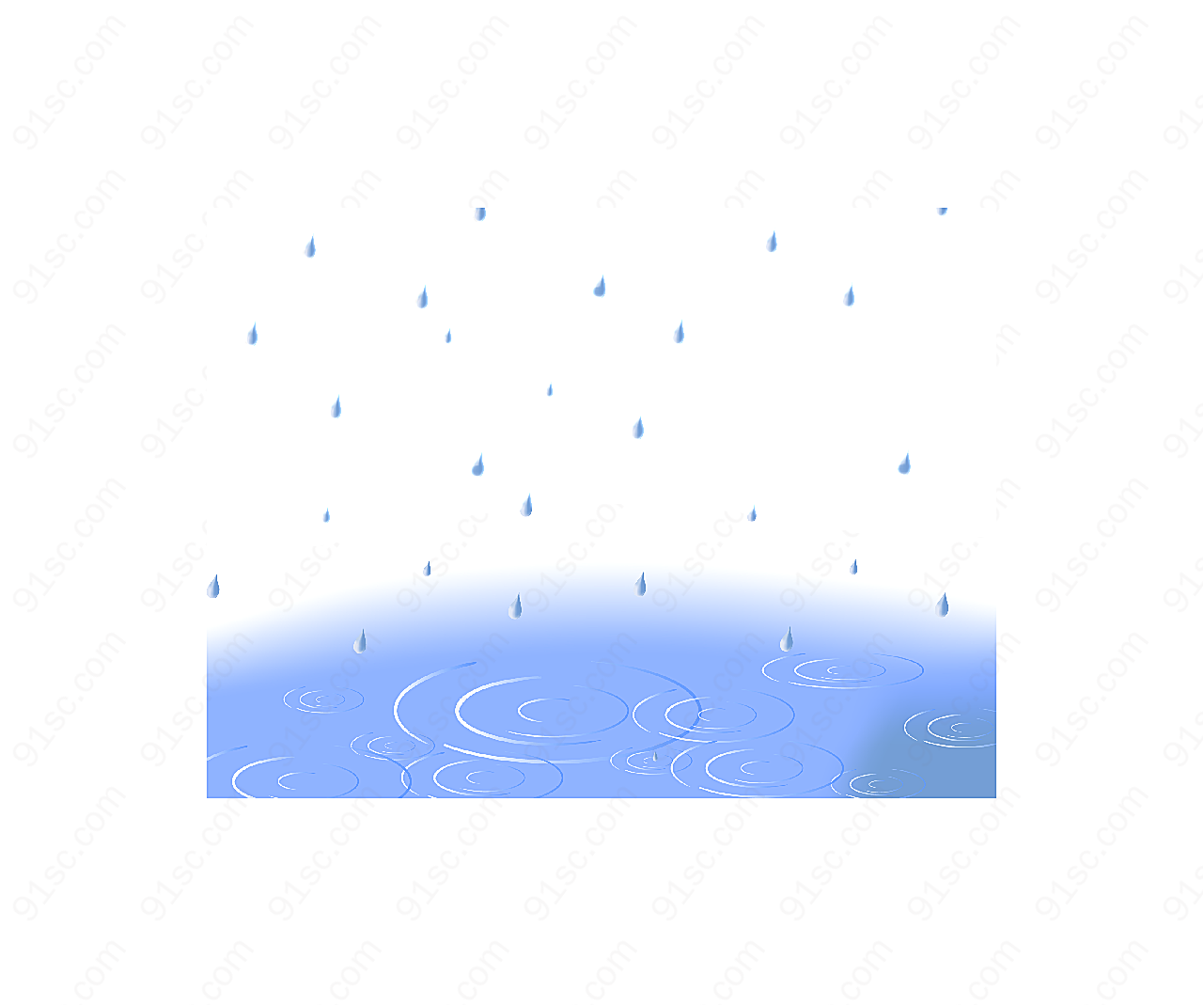 雨点涟漪矢量自然风景