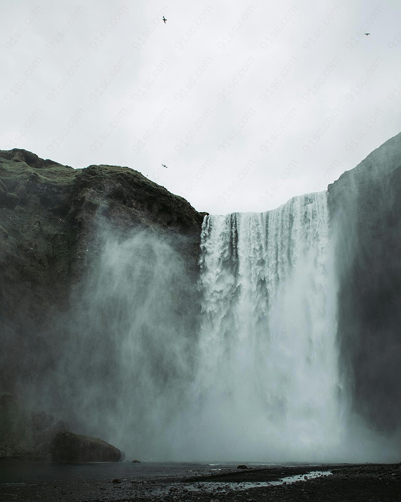 磅礴大气瀑布风景图片瀑布图片