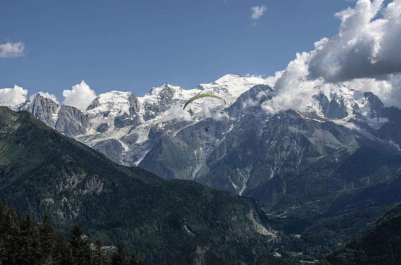 阿尔卑斯高地雪山图片山脉