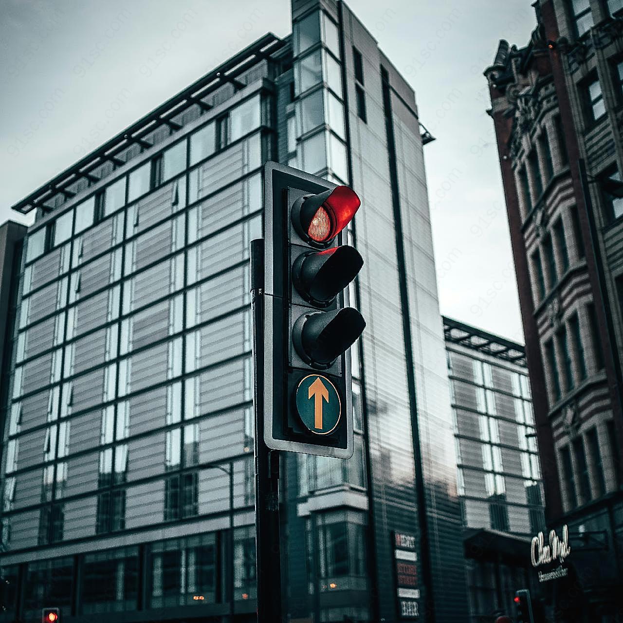 道路红绿灯标志图片交通图片