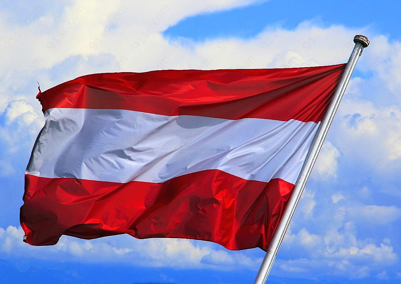 奥地利国旗图片高清摄影