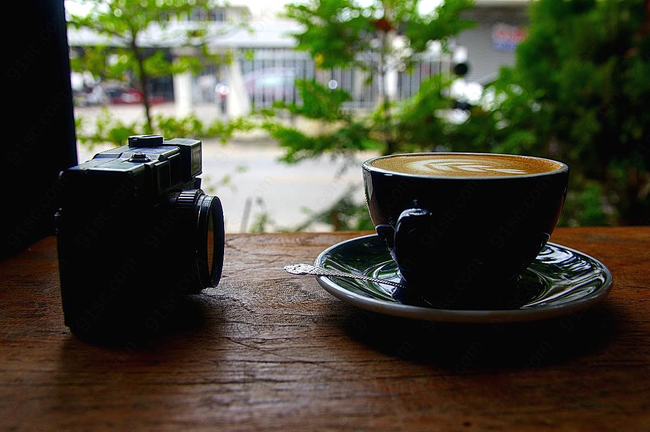 咖啡拉花高清图片美食