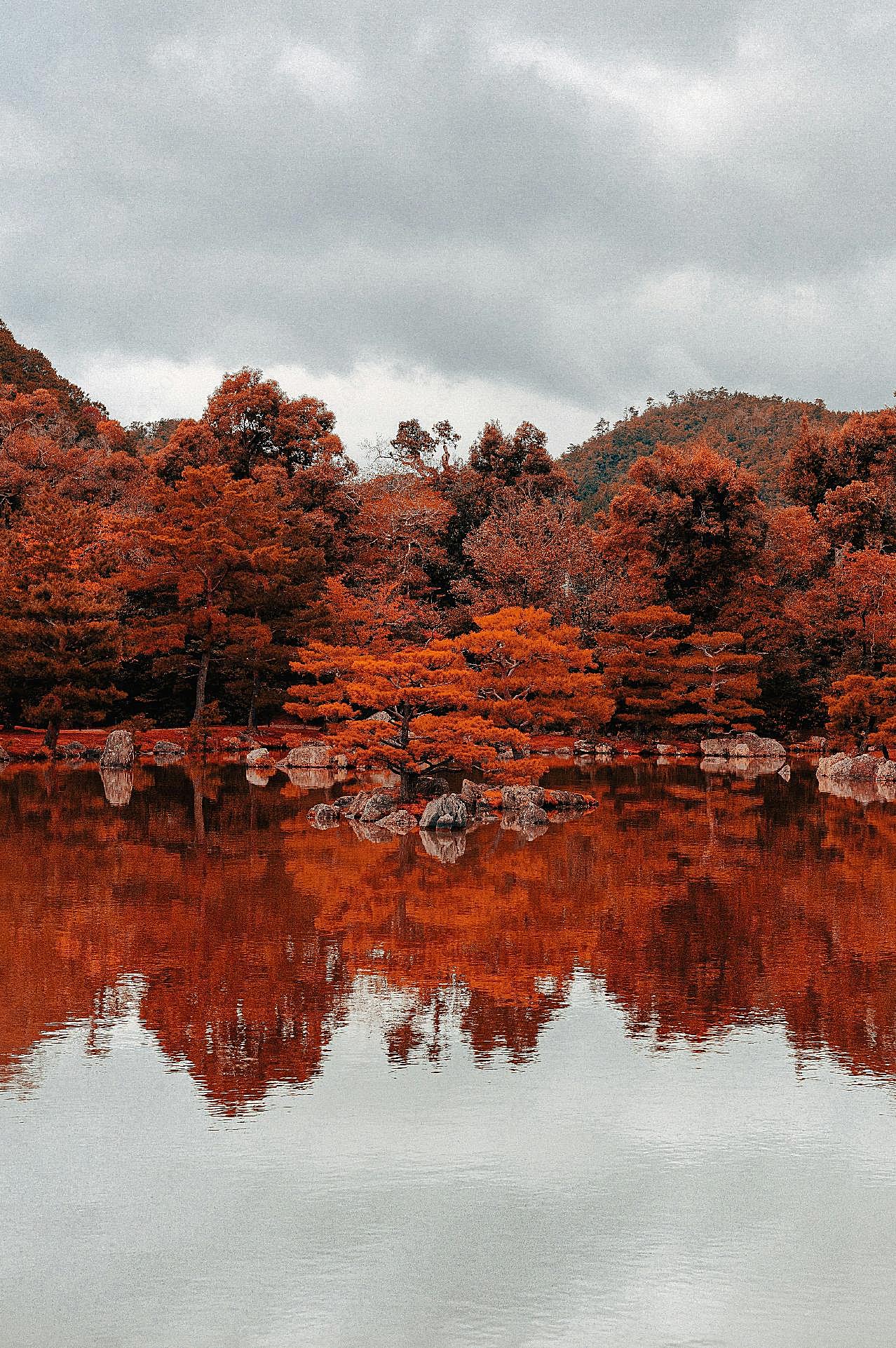 秋天倒影图片景观