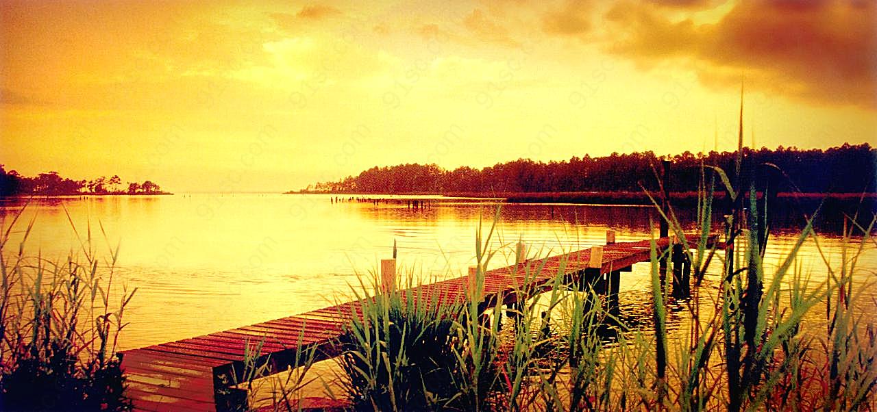 湖边美景摄影