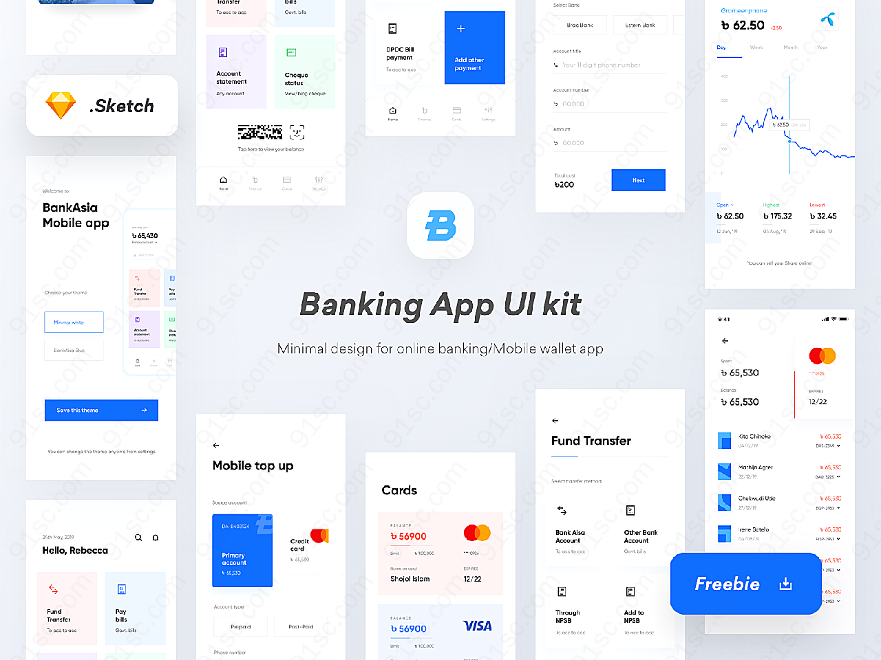 金融钱包app模板UI设计