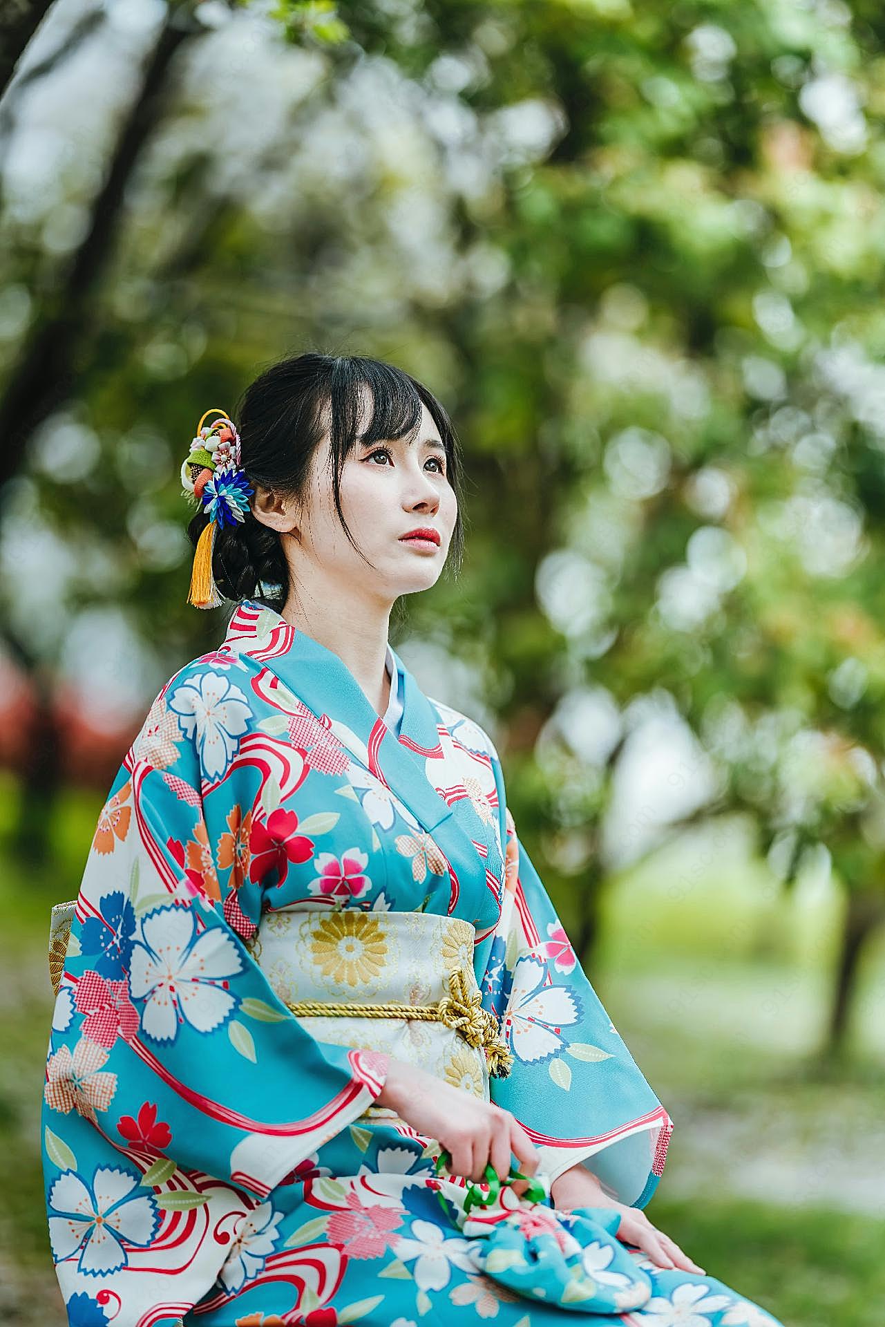 日本美女和服装扮图片高清摄影